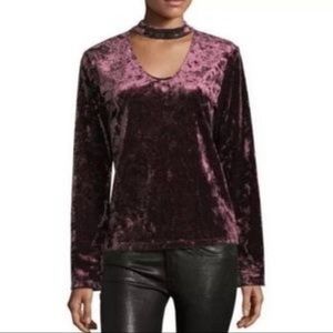Crushed Velvet Top Sanctuary Long Sleeve